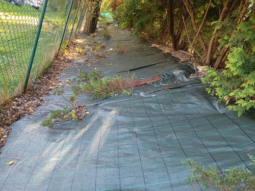 Pokládka geotextilie