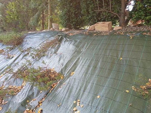 Pokládka geotextilie